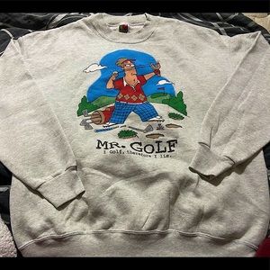 3/$22 vintage golf funny gray sweatshirt XL